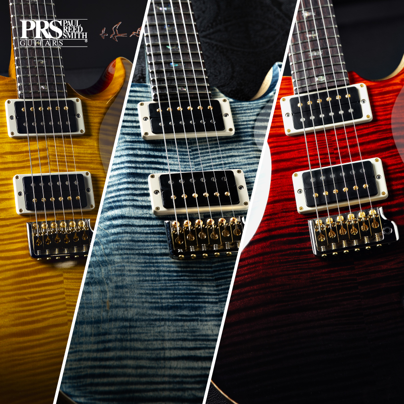 PRS Wood Library Custom 24 Guitars Flame Wood Tops at Cosmo Music