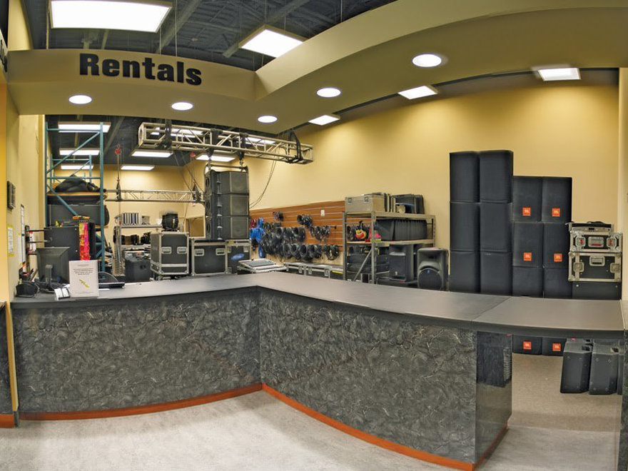 Cosmo Pro Rentals Counter at Cosmo Music